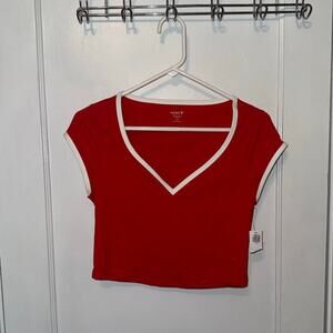 New Old Navy Active Go-Dry Powersoft Vneck Tee Red Women's size M
